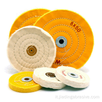 Dimensioni personalizzate della ruota del panno di lucidatura gialla da 10 pollici 50 strati